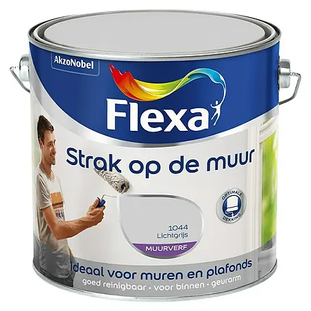 Flexa Strak op de Muur Muurverf Mat Lichtgrijs