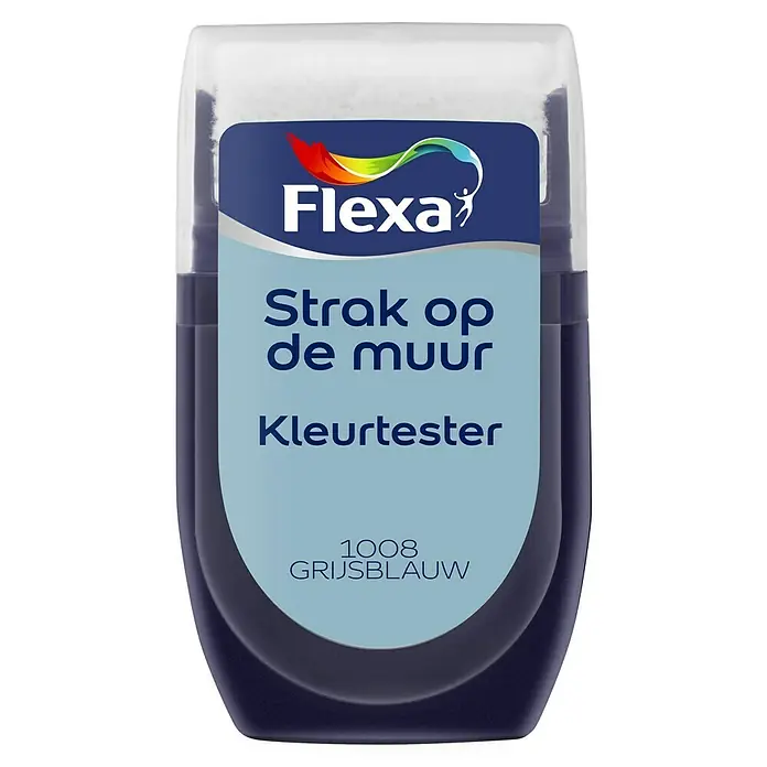 Flexa Strak op de Muur Kleurtester - Grijsblauw, 30 ml, Mat - Vooraanzicht