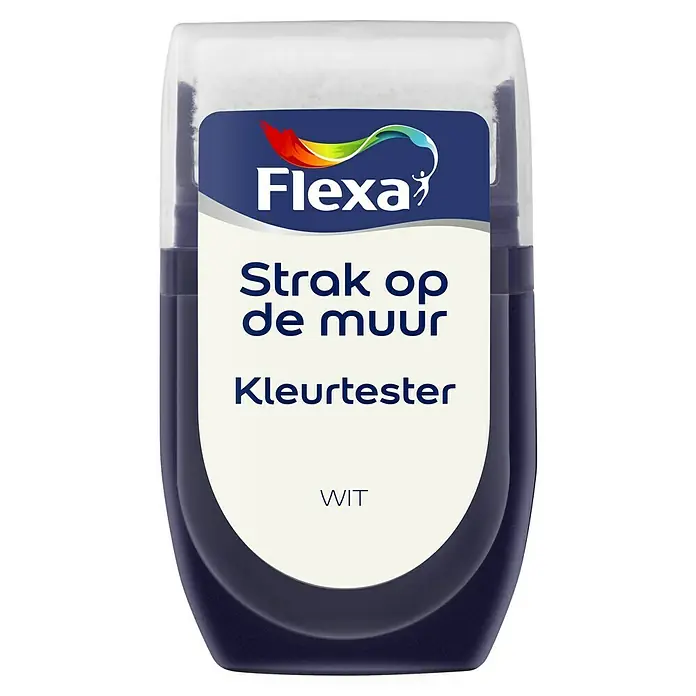 Flexa Strak op de Muur Kleurtester - Wit, 30 ml, Mat - Vooraanzicht
