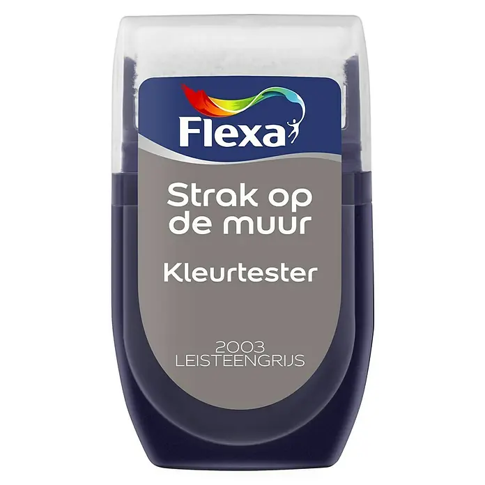 Flexa Strak op de Muur Kleurtester - Leisteengrijs, 30 ml, Mat - Vooraanzicht
