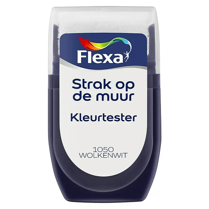 Flexa Strak op de Muur Kleurtester - Wolkenwit, 30 ml, Mat - Vooraanzicht