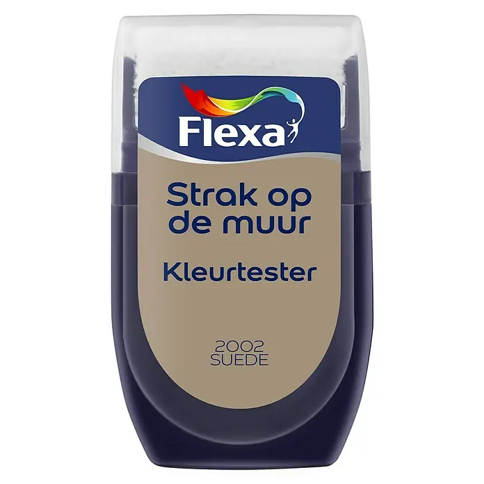 Flexa Strak op de Muur Kleurtester - Suede, 30 ml, Mat - Vooraanzicht
