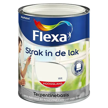 Flexa Strak in de Lak Witte lak Hoogglans Wit Terpentinebasis