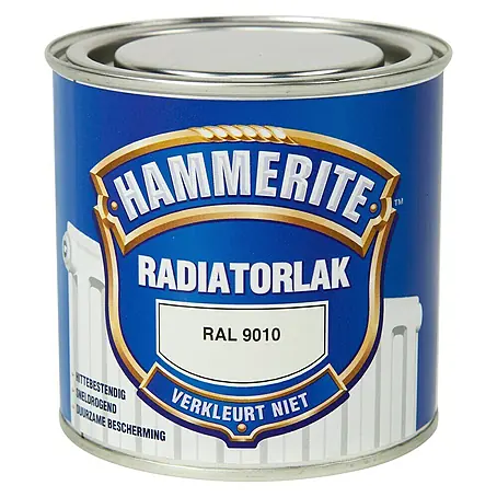 Hammerite  Radiatorlak Kleurvast RAL 9010 Wit