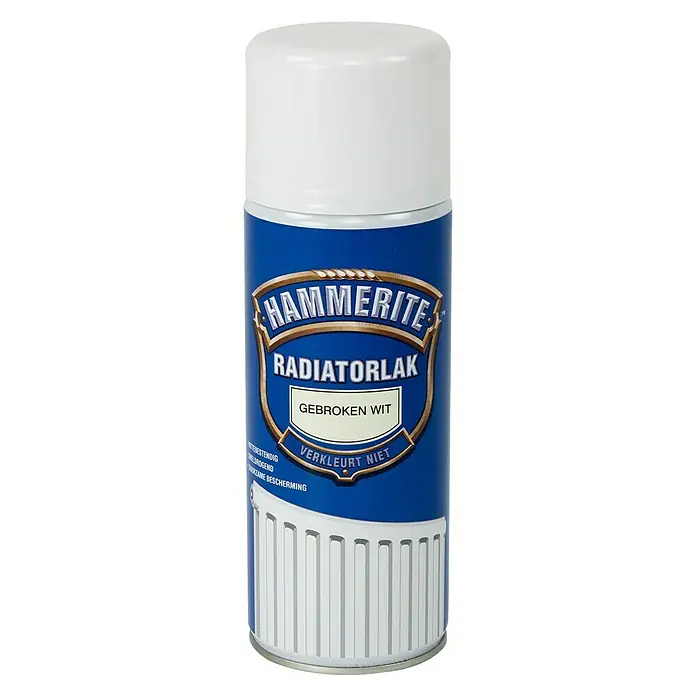 Hammerite Radiatorlak Kleurvast Gebroken Wit - Gebroken wit, 400 ml - Vooraanzicht