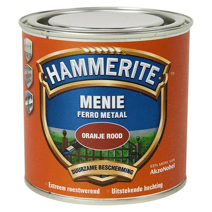 Hammerite Grondverf Menie Oranje Rood - 250 ml - Vooraanzicht