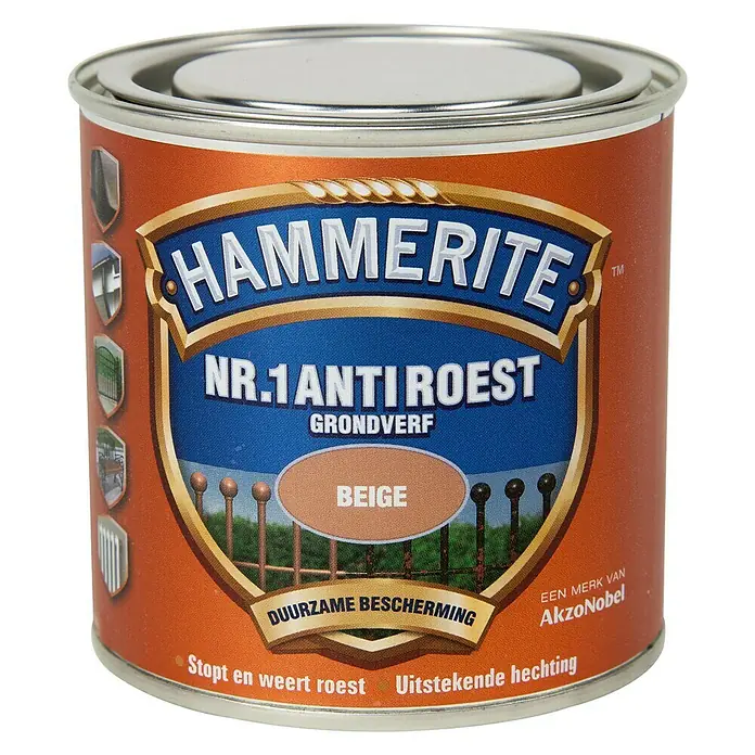 Hammerite Nr. 1 Grondverf Anti Roest Beige - 250 ml - Vooraanzicht