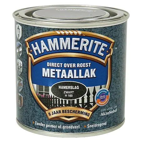 Hammerite  Metaallak Hamerslag Zwart H160