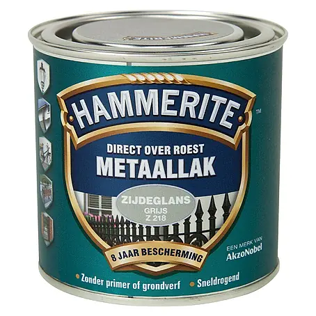 Hammerite  Metaallak Structuur Zijdeglans Grijs