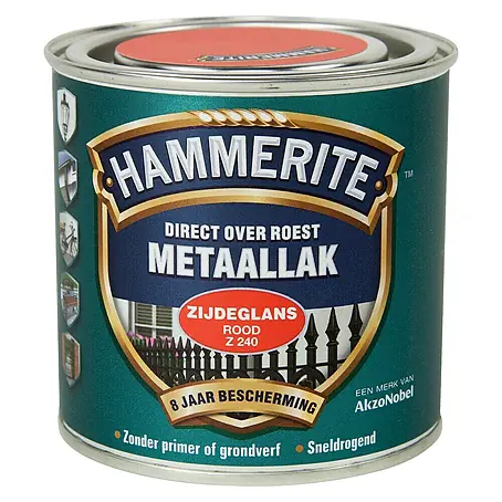 Hammerite  Metaallak Structuur Zijdeglans Rood