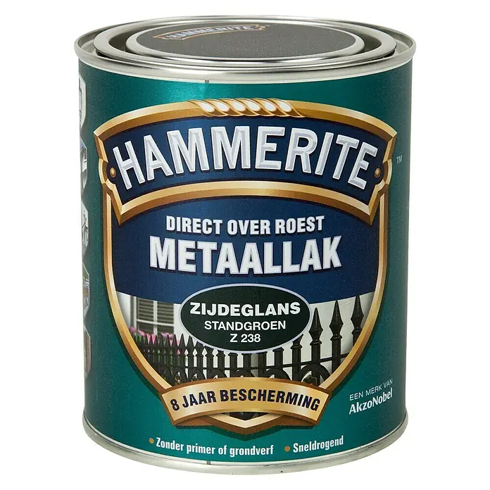 Hammerite Metaallak Structuur Zijdeglans Standgroen Z238 - Standgroen, 750 ml, Zijdeglans - Vooraanzicht