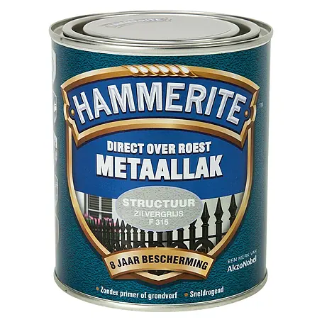 Hammerite  Metaallak Structuur Zilver Grijs