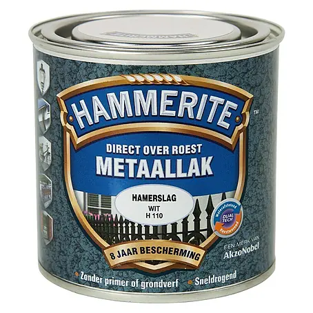 Hammerite  Metaallak Hamerslag Wit H110