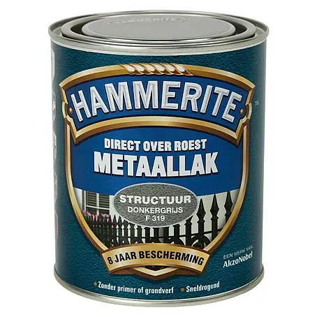 Hammerite  Metaallak Structuur Donker Grijs