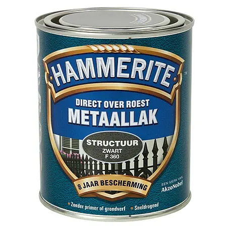 Hammerite  Metaallak Structuur Zwart