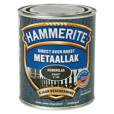 Hammerite  Metaallak Hamerslag Zwart H160