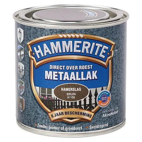Hammerite  Metaallak Hamerslag Bruin H150