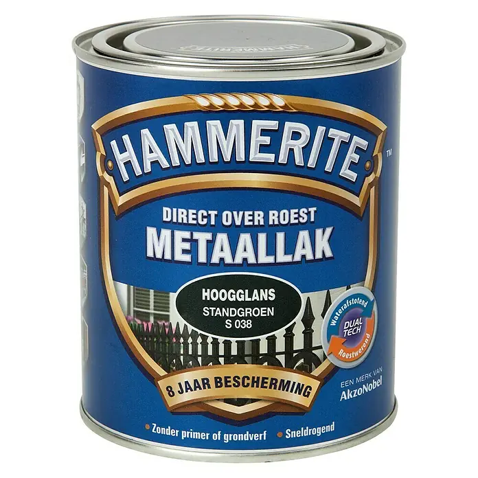 Hammerite Metaallak Hoogglans Standgroen S038 - Standgroen, 750 ml, Hoogglans - Vooraanzicht