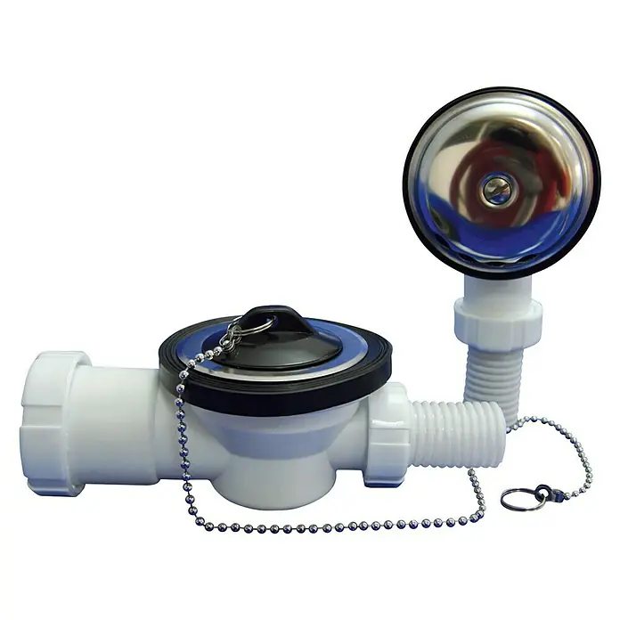 Tecnoagua Válvula para bañera salida horizontal - 1½", Apto para: Bañeras - Vista de perfil derecho