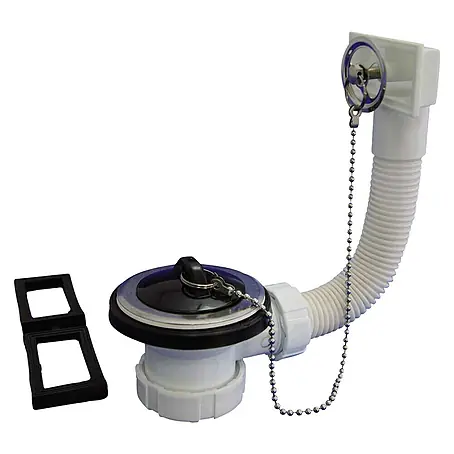 Tecnoagua  Válvula para fregadero con tapón y rebosadero