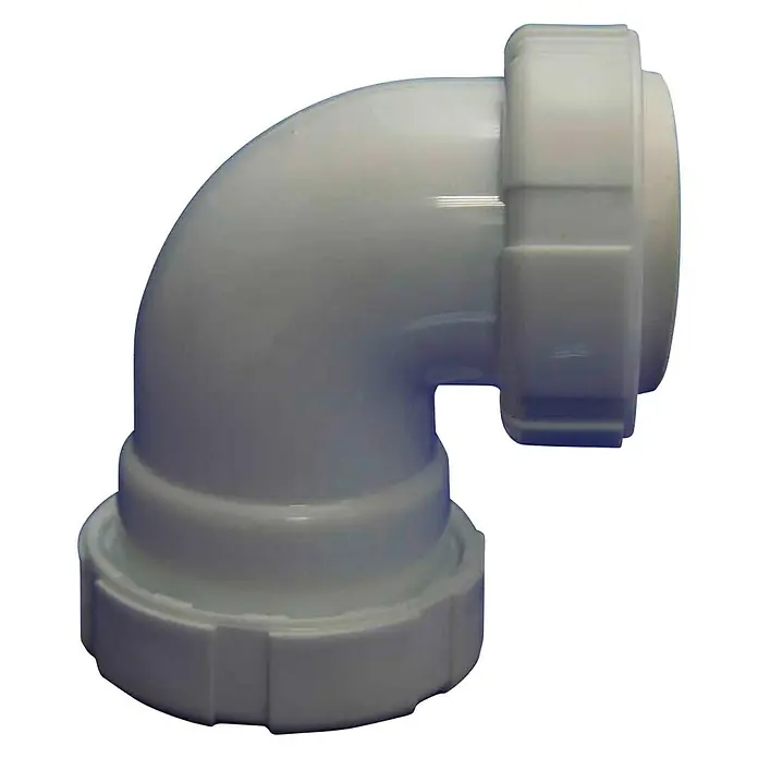 Tecnoagua Codo M-H - 1½", 90 °, Blanco - Vista de perfil derecho