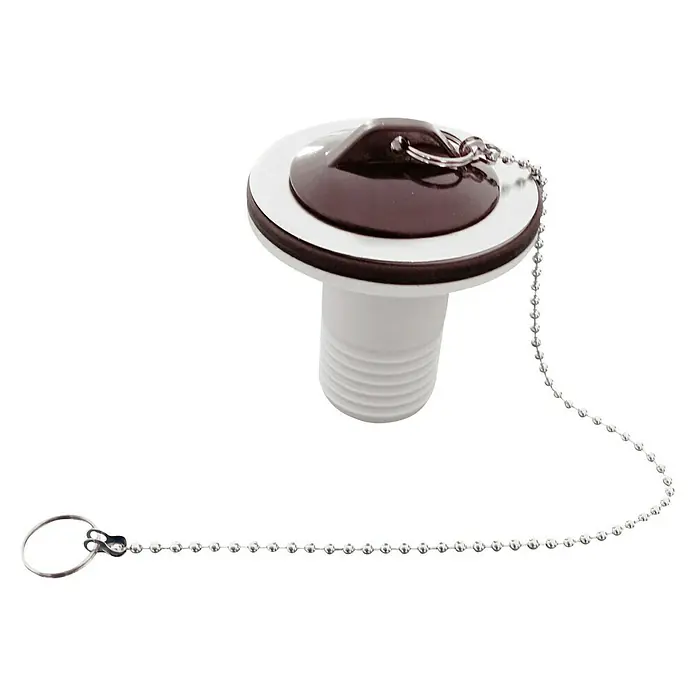 Tecnoagua Válvula de desagüe lavabo/bidé para sifón flexible 40 mm - 70 mm, Equipamiento: Tapón de desagüe - Vista descendente