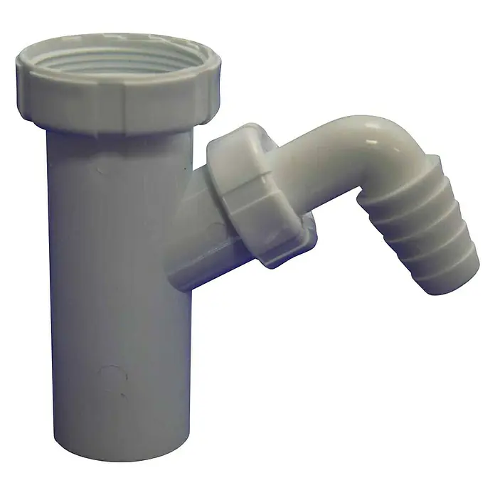 Tecnoagua Racor de vaciado para lavadora - Diámetro: 40 mm, 1½", Polipropileno - Vista de perfil derecho