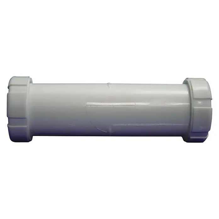 Tecnoagua Alargadera roscada dos tuercas - 1½", Blanco - Vista de perfil derecho