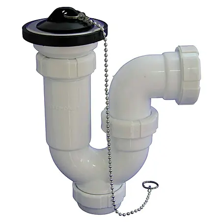 Tecnoagua  Sifón curvo con válvula