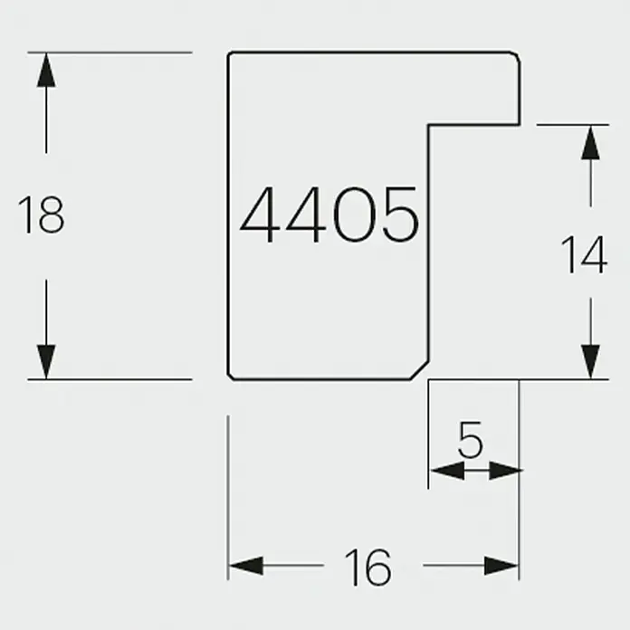 Bilderrahmen 4405/05 - Weiß, 60 x 80 cm, Holz - Skizze