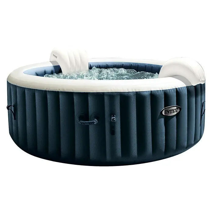 Intex Pure Spa Außen-Whirlpool 77 Bubble Massage - Ø x H: 196 x 71 cm, 795 l, Geeignet für: 4 Erwachsene, Navy - Vorderansicht