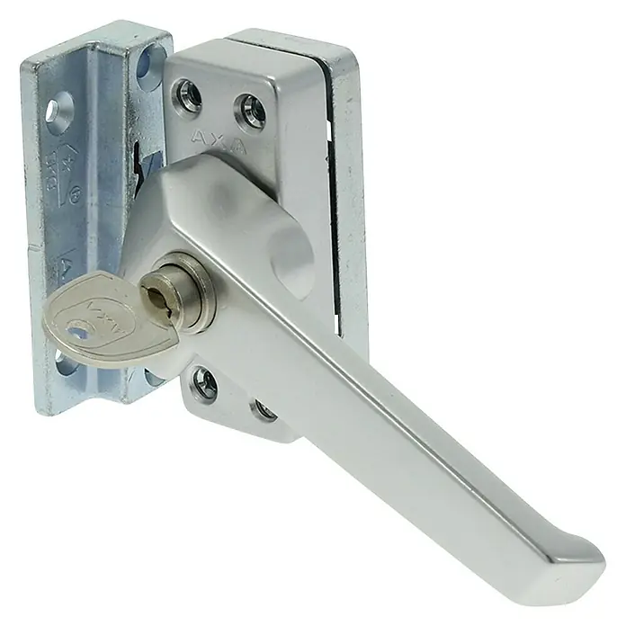 Axa Raambeveiliging met nok/cilinderslot, rechts, type 3319 - Raambeslag, Aluminium - Diagonaal zicht
