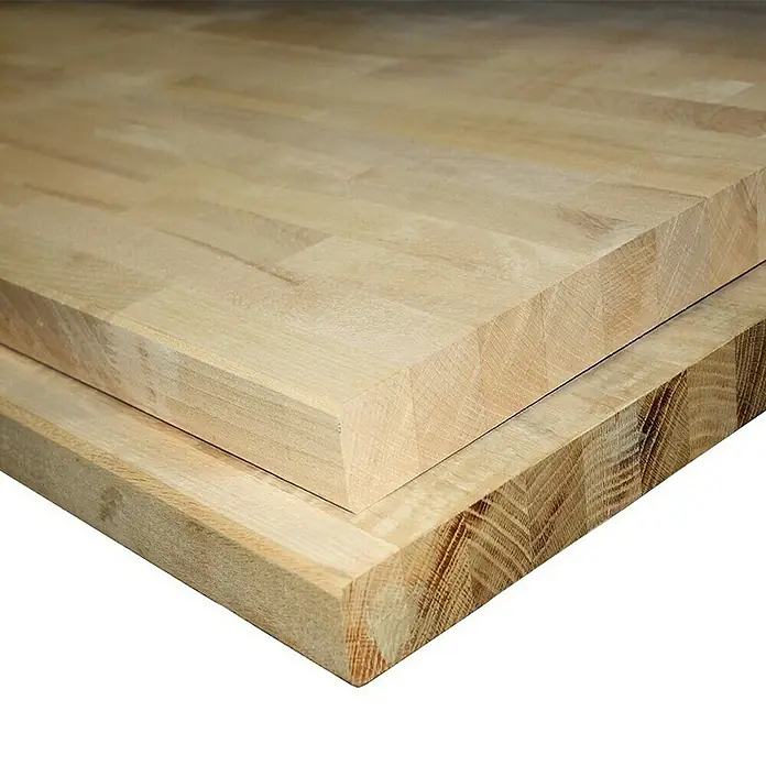 Paneel Rubberwood 800 x 200 x 20 mm - Houtbruin, 80 x 20 x 2 cm - Close-up