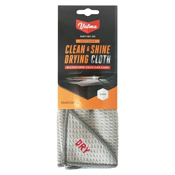 Valma Droogdoek Clean & Shine - Microvezels - Top-down weergave
