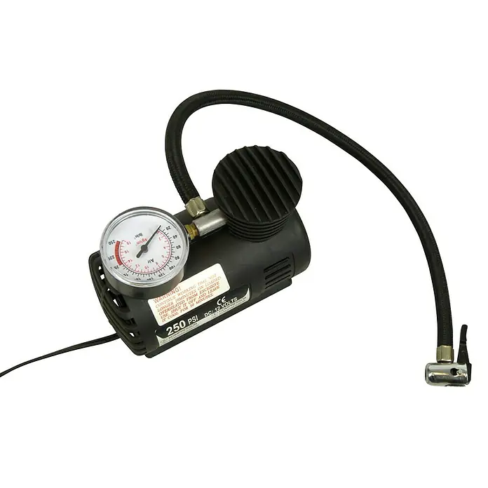 Carpoint Compressor - 12 V, 17 bar - Diagonaal zicht