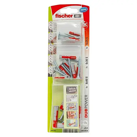Fischer Duopower Surtido de tacos y tornillos 545752