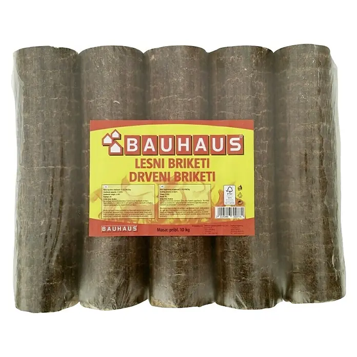 BAUHAUS Drveni briketi Extra - 10 kg - Pogled s gornje strane