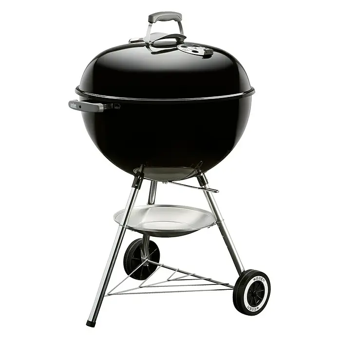 Weber Kugelgrill Test - Schwarz, Hauptgrillfläche: Ø 57 cm - Diagonale Ansicht