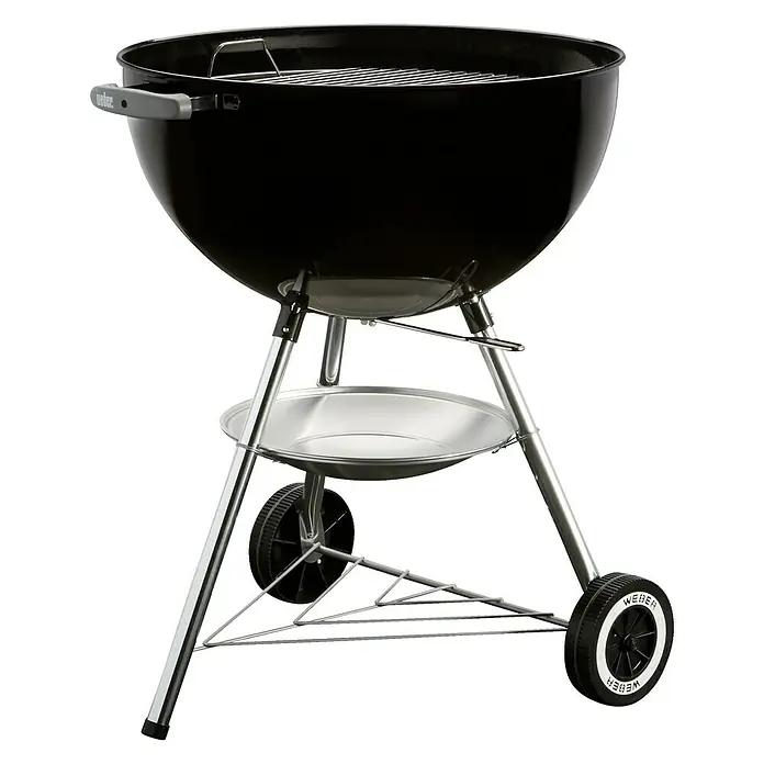 Weber Kugelgrill Test - Schwarz, Hauptgrillfläche: Ø 57 cm - Diagonale Ansicht