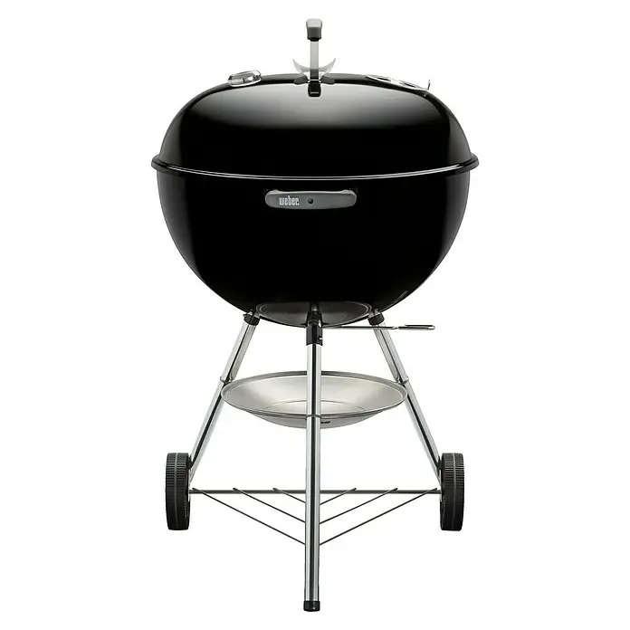Weber Kugelgrill Test - Schwarz, Hauptgrillfläche: Ø 57 cm - Vorderansicht