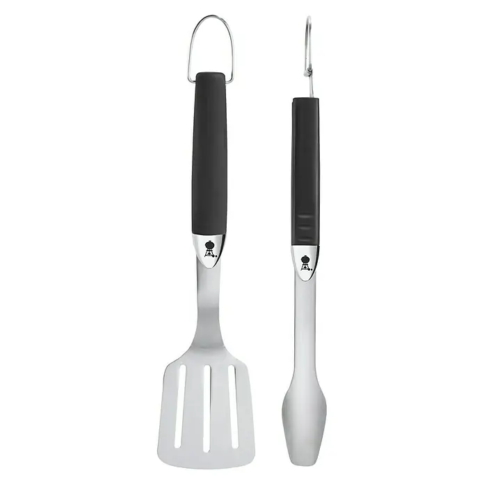 Weber Grillbesteck Kompakt - 2 -tlg., Edelstahl - Vorderansicht