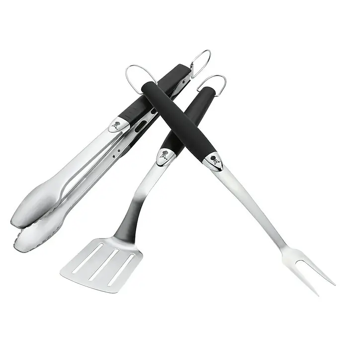 Weber Grillbesteck - 3 -tlg., Rostfrei - Diagonale Ansicht