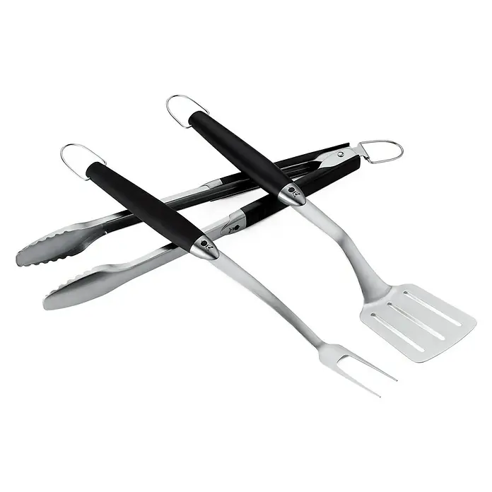Weber Grillbesteck - 3 -tlg., Rostfrei - Diagonale Ansicht
