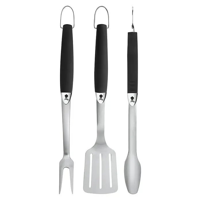 Weber Grillbesteck - 3 -tlg., Rostfrei - Vorderansicht