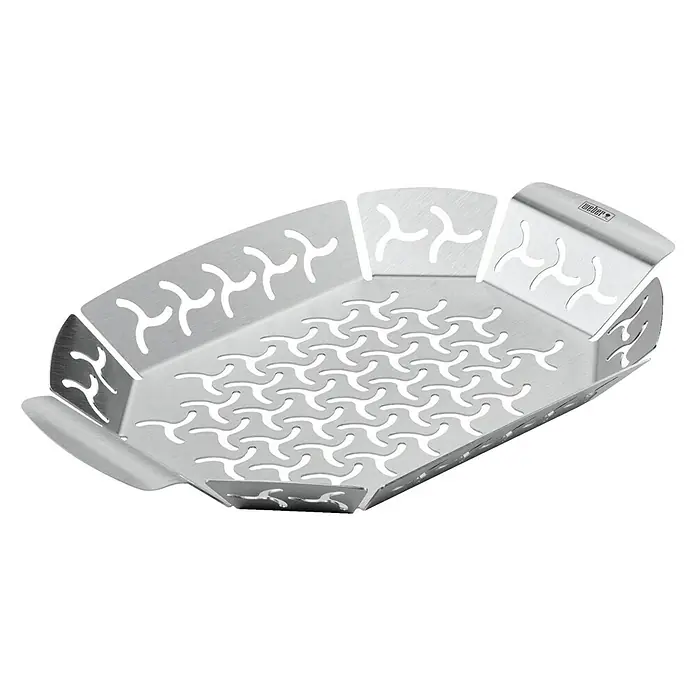 Weber Gemüsekorb - Edelstahl, L x B: 26,9 x 18,5 cm - Diagonale Ansicht