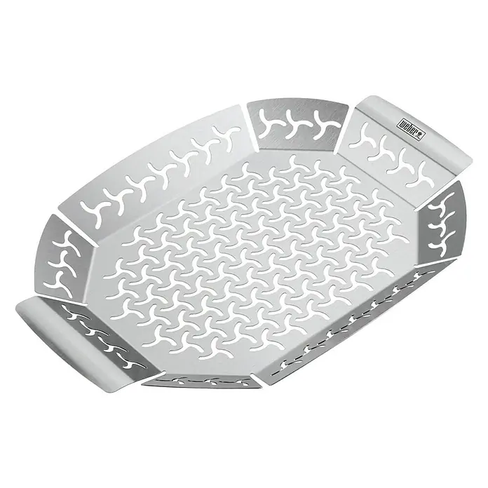 Weber Gemüsekorb - Edelstahl, L x B: 36,6 x 26,4 cm - Diagonale Ansicht