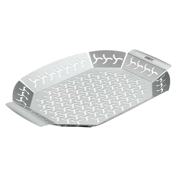 Weber Gemüsekorb - Edelstahl, L x B: 36,6 x 26,4 cm - Diagonale Ansicht
