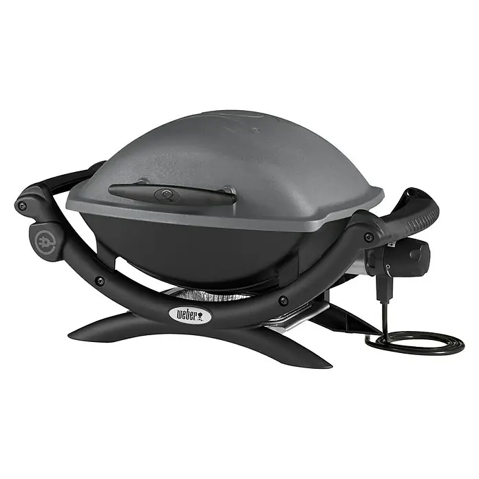 Weber Električni žar [SI] Q 1400 - 2,2 kW, Glavna površina za peko: [SI] 43 x 32 cm, [SI] Dunkelgrau - Pogled od spredaj