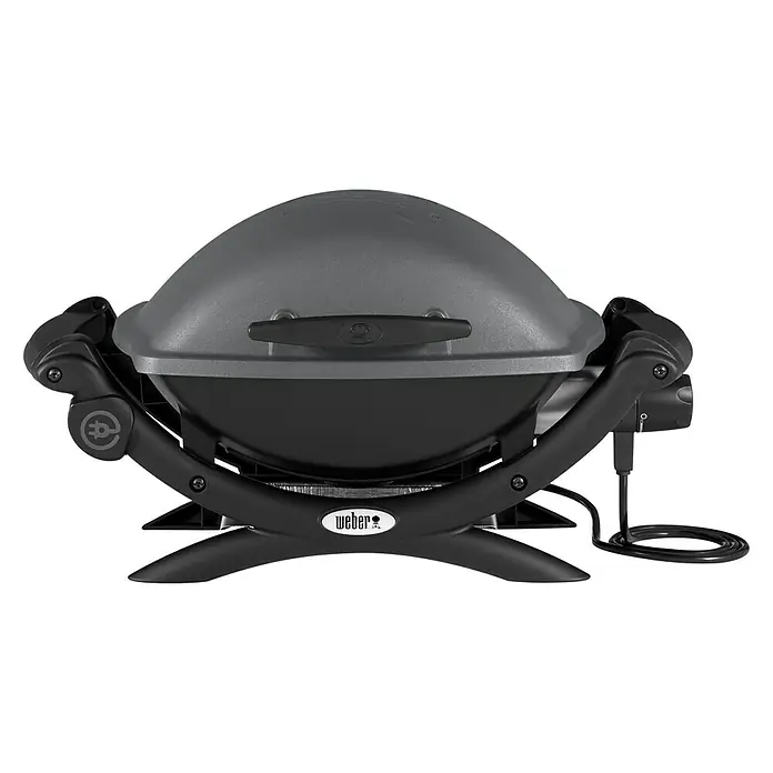 Weber Električni žar [SI] Q 1400 - 2,2 kW, Glavna površina za peko: [SI] 43 x 32 cm, [SI] Dunkelgrau - Pogled od spredaj