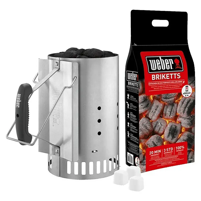 Weber Anzündkamin-Set Rapidfire - 3 -tlg. - Diagonale Ansicht